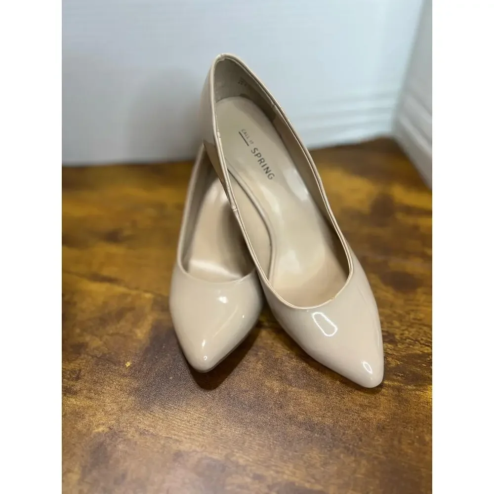 Call it Spring women sz 6.5 nude pump heel 1015 - Picture 8 of 9